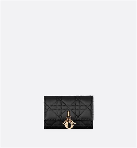 My Dior Glycine Wallet Black Cannage Lambskin 